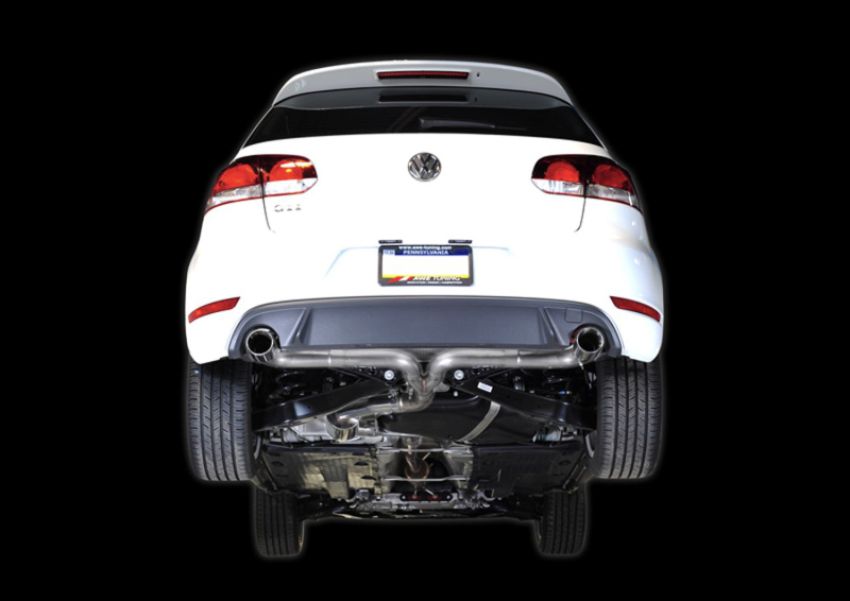 AWE Tuning 3015-33038 Mk6 GTI Performance Catback - Diamond Black Round Tips