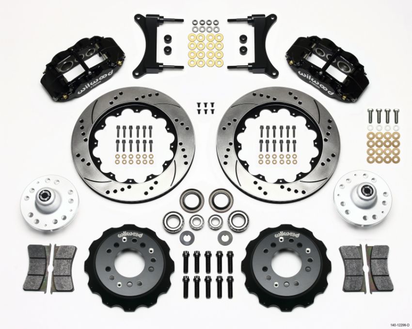 Wilwood 140-12299-D Narrow Superlite 6R Front Hub Kit 14.00in Drilled 79-87 GM G Body
