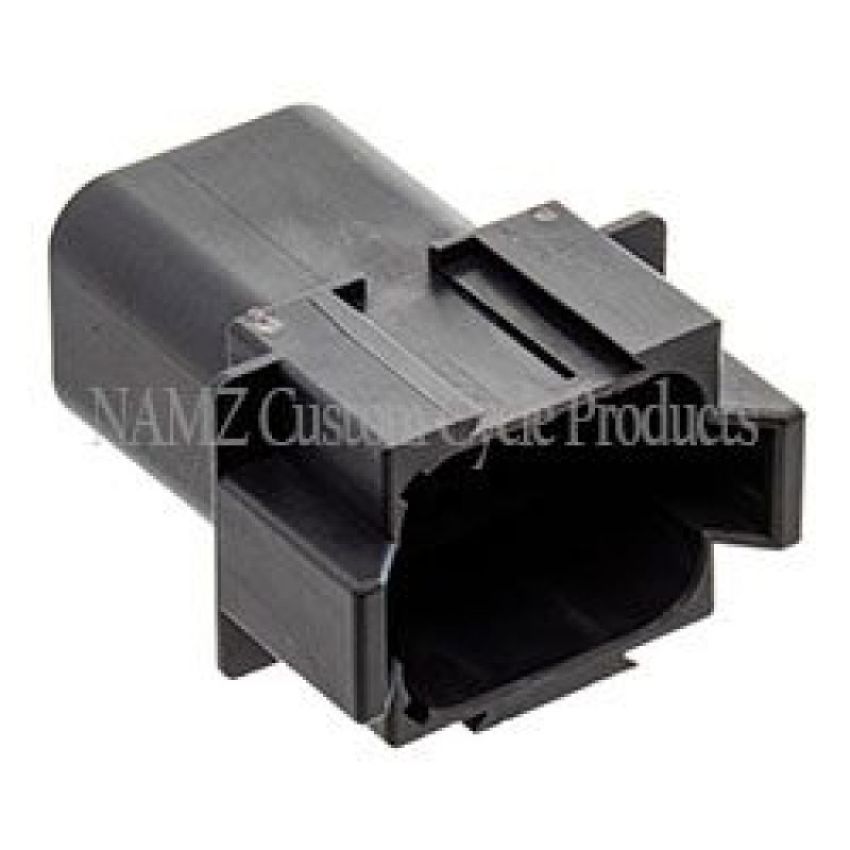 NAMZ DR-8B Deutsch DT Series 8-Wire Receptacle & Wedgelock - Black (HD 72108-94BK)