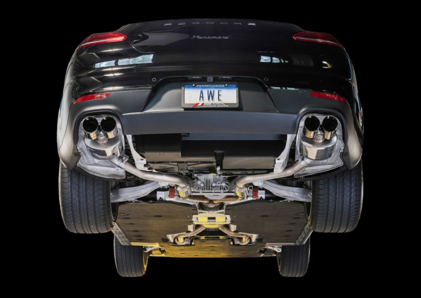 AWE Tuning 3015-42060 Panamera 2/4 Touring Edition Exhaust (2011-2013) - w/Chrome Silver Tips