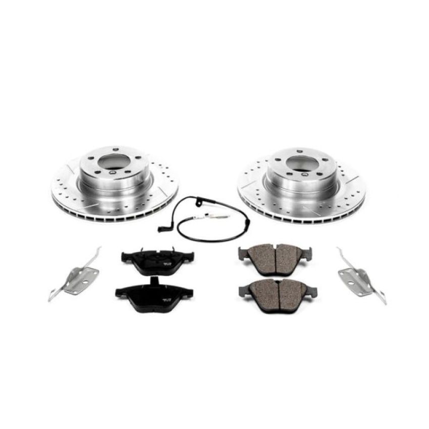 PowerStop K5280 Z23 Daily Driver Carbon-Fiber Ceramic Brake Pad and Drilled & Slotted Rotor Kit