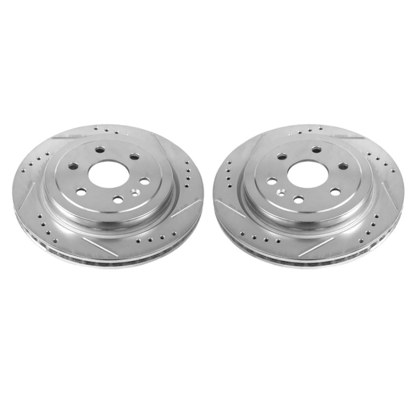 PowerStop AR82143XPR PowerStop Evolution Performance Drilled, Slotted & Plated Brake Rotor Pair