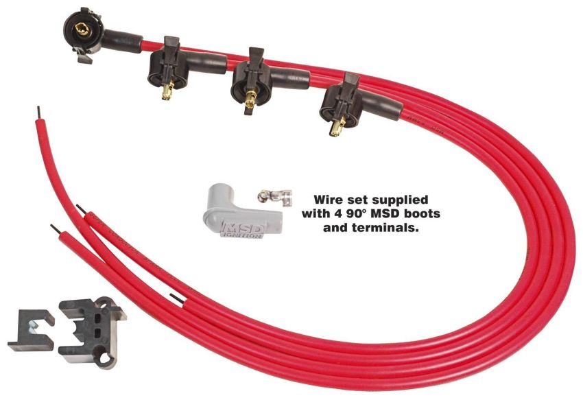 MSD IGNITION MSD31689 8.5mm Spark Plug Wire Set - 4-Cyl. Midget