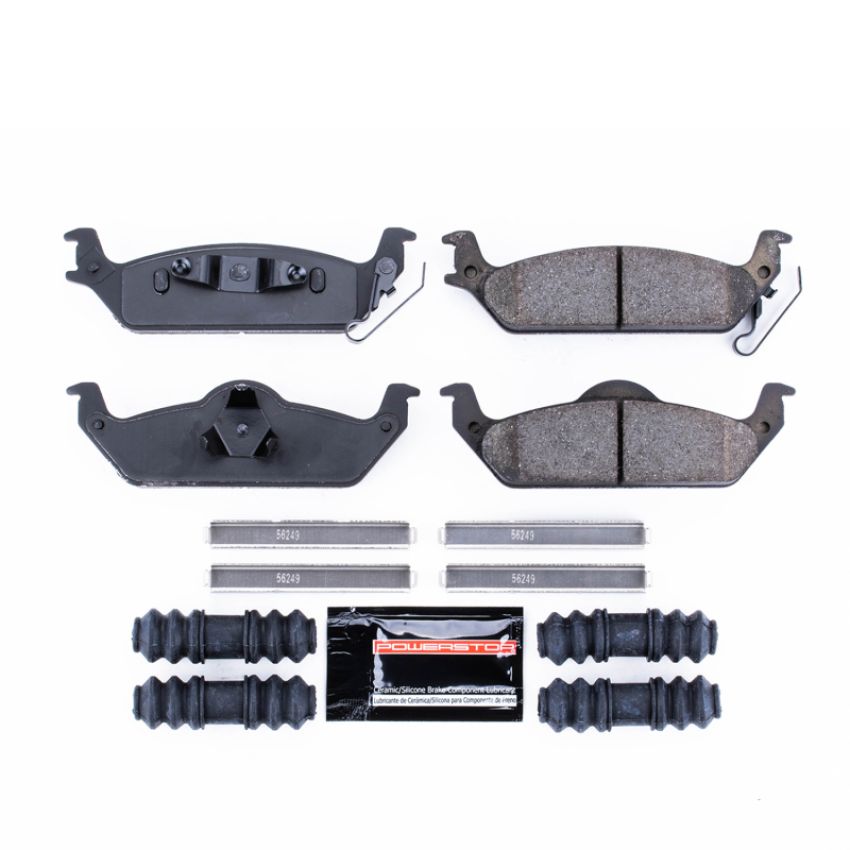 PowerStop Z23-963 PowerStop - Z23 Daily Driver Carbon-Fiber Ceramic Brake Pads with Hardware Kit