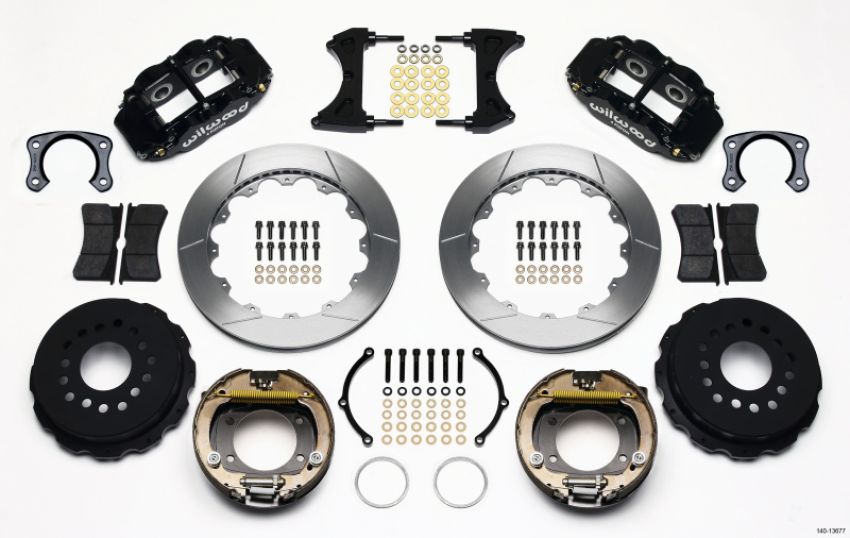 Wilwood 140-13677 Narrow Superlite 4R Rear P-Brk Kit 12.88in Big Ford New Style 2.50in Off Stag Mount