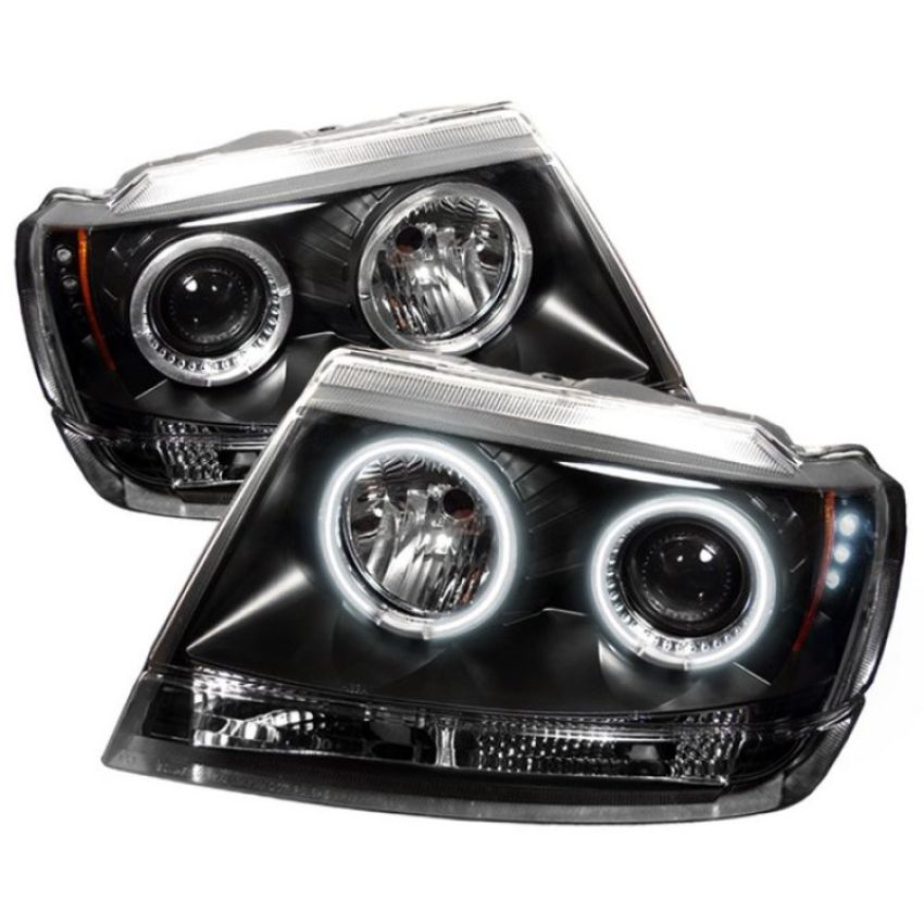 SPYDER 5011121 Projector Headlights - CCFL Halo - Black