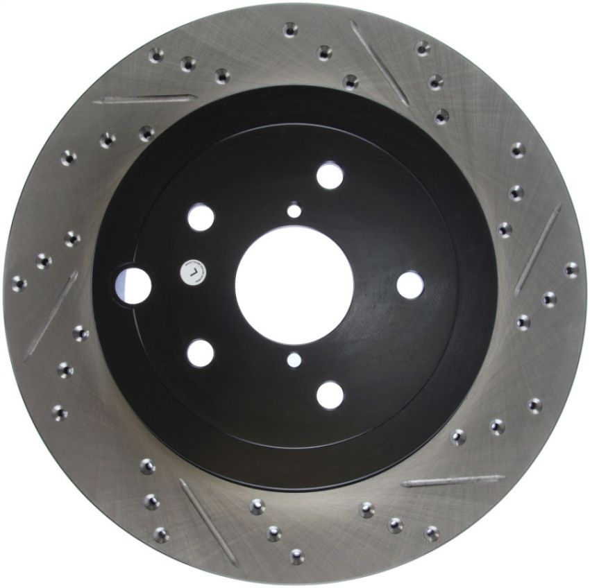 Stoptech 127.47030L 08+ Subaru STI (Will Not Fit 05-07) Slotted & Drilled Sport Brake Rotor