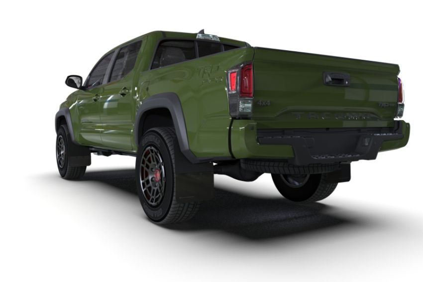 Rally Armor MF94-BLK-AGN Black Mud Flap/Army Green Logo