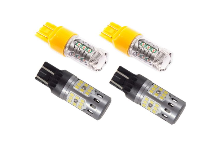 Diode Dynamics DD0422 JL Wrangler Front Turn Stage 2 (7443 LED Bulb XPR - White and - Amber)