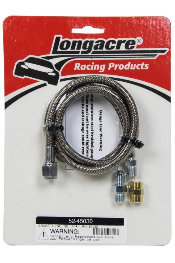 LONGACRE LON52-45030 Steel Braided Gauge Line 36in