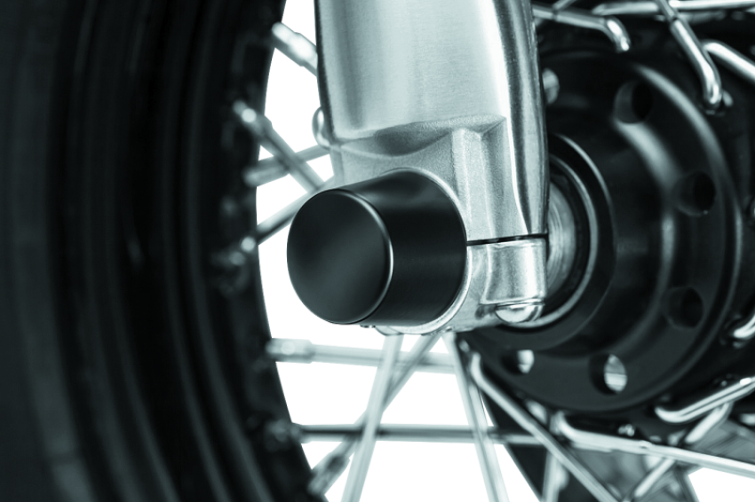 Kuryakyn 1229 Front Axle Nut Caps Satin Black