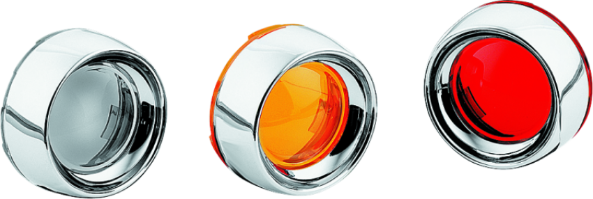 Kuryakyn 2107 Deep Dish Bezel With Smoke Lens Chrome
