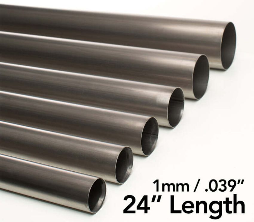 Ticon 102-02523-0000 Industries 1in Diameter 24in Length 1mm/.039in Titanium Tube
