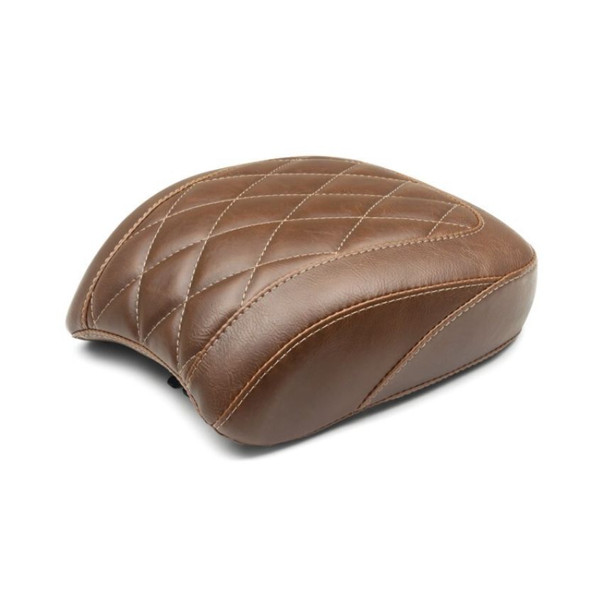 Mustang Motorcycle 83042 Mustang 18-21 Harley Low Rider, Sport Glide Wide Tripper Passenger Seat Diamond Stitch - Brown