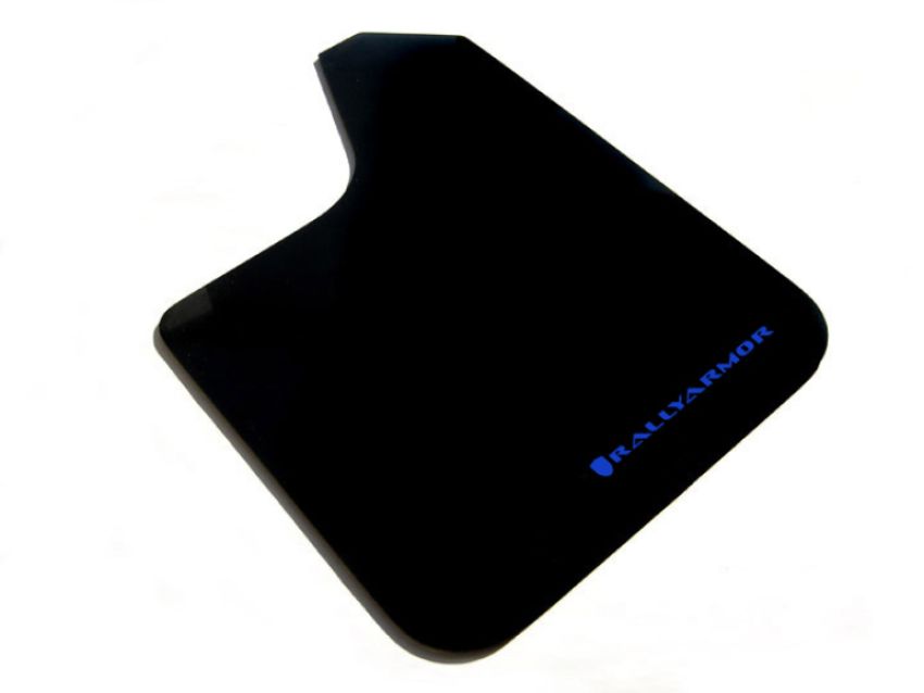 Rally Armor MF12-BAS-BL Black Mud Flap/Blue Logo
