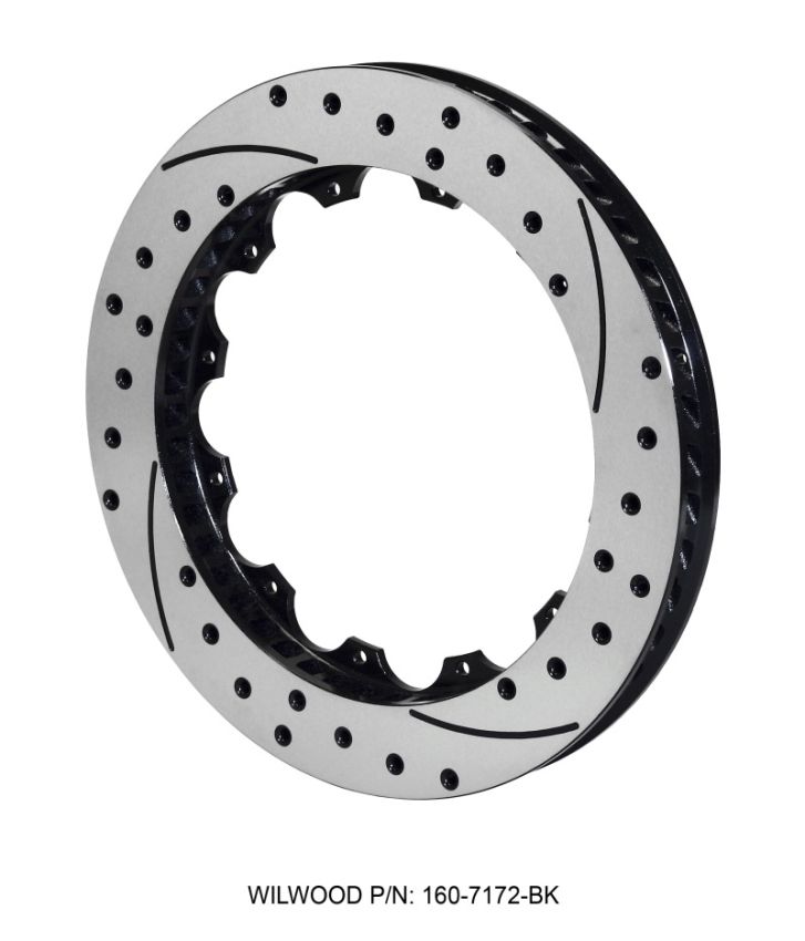 Wilwood 160-7172-BK Rotor-SRP48 SPC-37-RH-BLK-Drill 12.88 x 1.25 - 12 on 8.75in