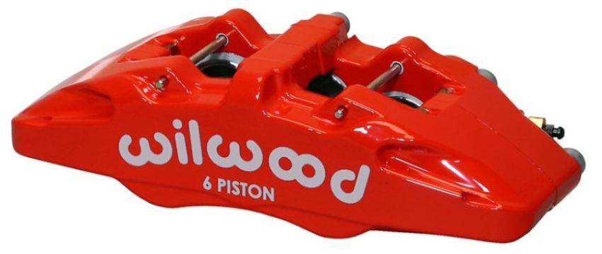 Wilwood 120-13435-RD Caliper-Forged Dynapro 6 5.25in Mount-Red-L/H 1.62/1.12/1.12in Pistons 0.81in Disc