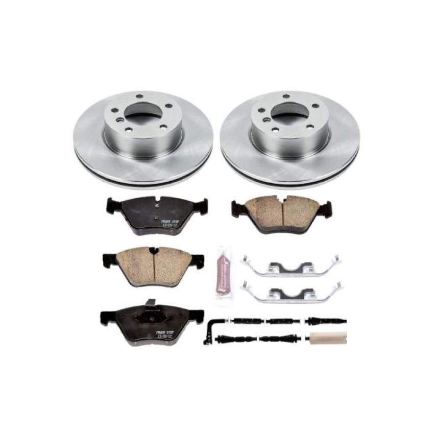 PowerStop KOE4590 OE Stock Replacement Low-Dust Ceramic Brake Pad and Rotor Kit