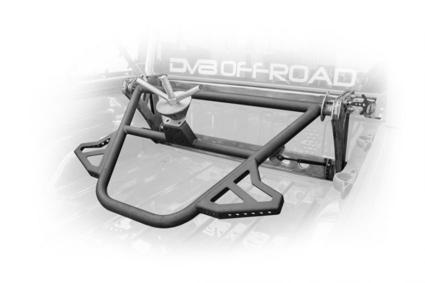 DV8 Offroad TCGL-01 2019+ Jeep Gladiator In-Bed Adjustable Tire Carrier