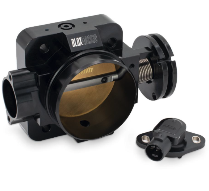 BLOX Racing Honda B/D/H/F Series Engines 70mm Black Billet Throttle Body V2 / Includes TPS