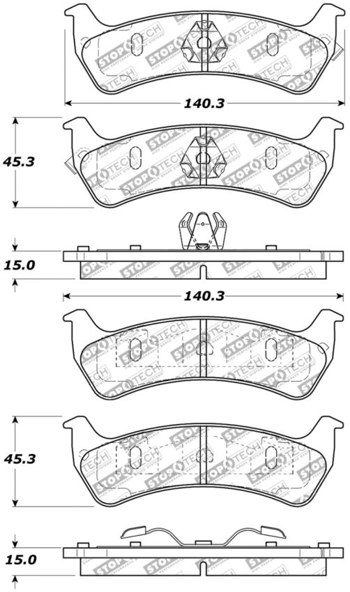Stoptech 305.06250 Street Select Brake Pads - Front