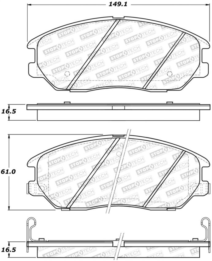Stoptech 308.10130 Street Brake Pads