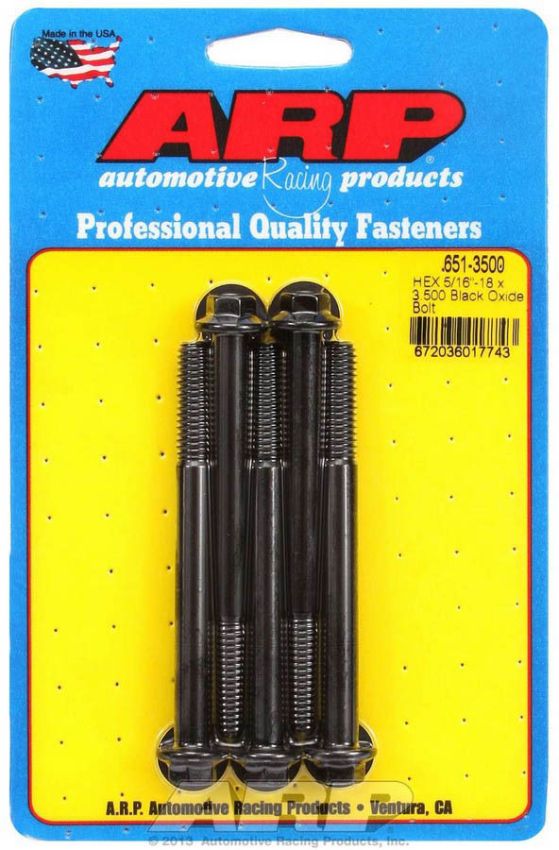 ARP ARP651-3500 Bolt Kit 6pt 5pk 5/16-18 x 3.500