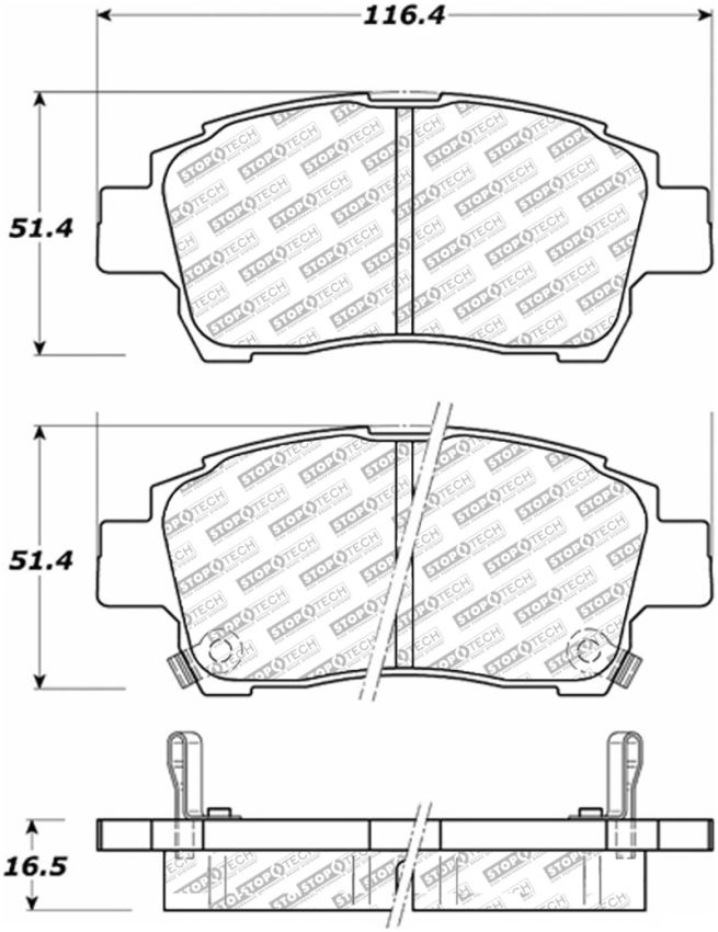 Stoptech 305.08220 Street Select Brake Pads - Rear