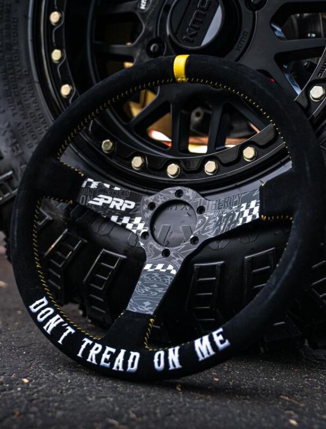 PRP Seats G249-TR PRP Deep Dish Suede Steering Wheel - Dont Tread on Me