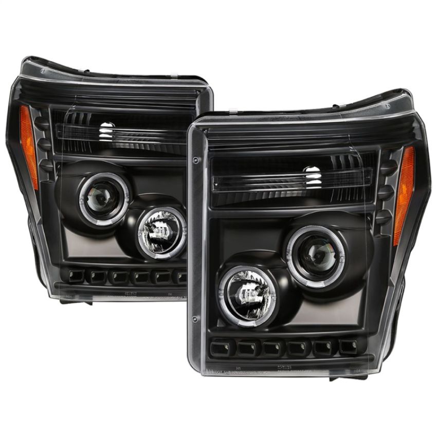 SPYDER 5086013 Projector Headlights - LED Halo - Black