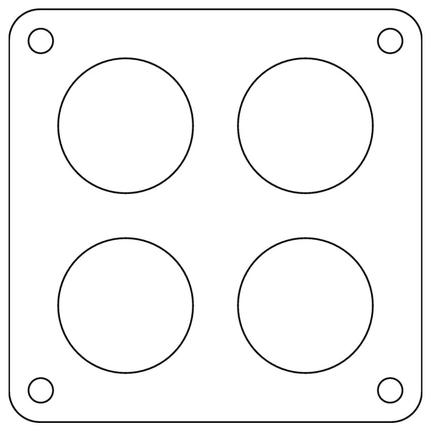 Cometic Gasket C15314FC Cometic Holley Dominator 4-Hole .060in Fiber Carburetor Gasket - 2.00in Holes