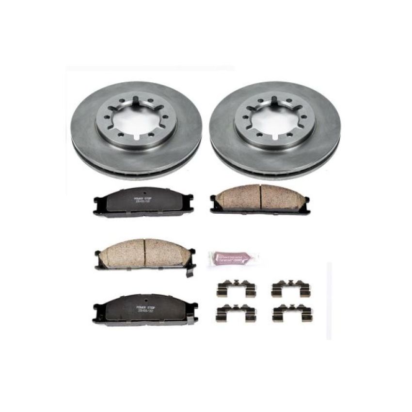 PowerStop KOE2278 OE Stock Replacement Low-Dust Ceramic Brake Pad and Rotor Kit