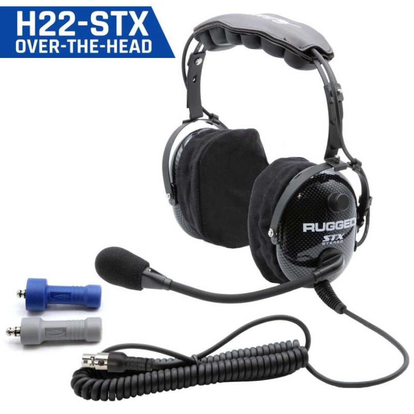 Rugged Radios H42-STX ULTIMATE HEADSET for STEREO and OFFROAD Intercoms - OTH or BTH