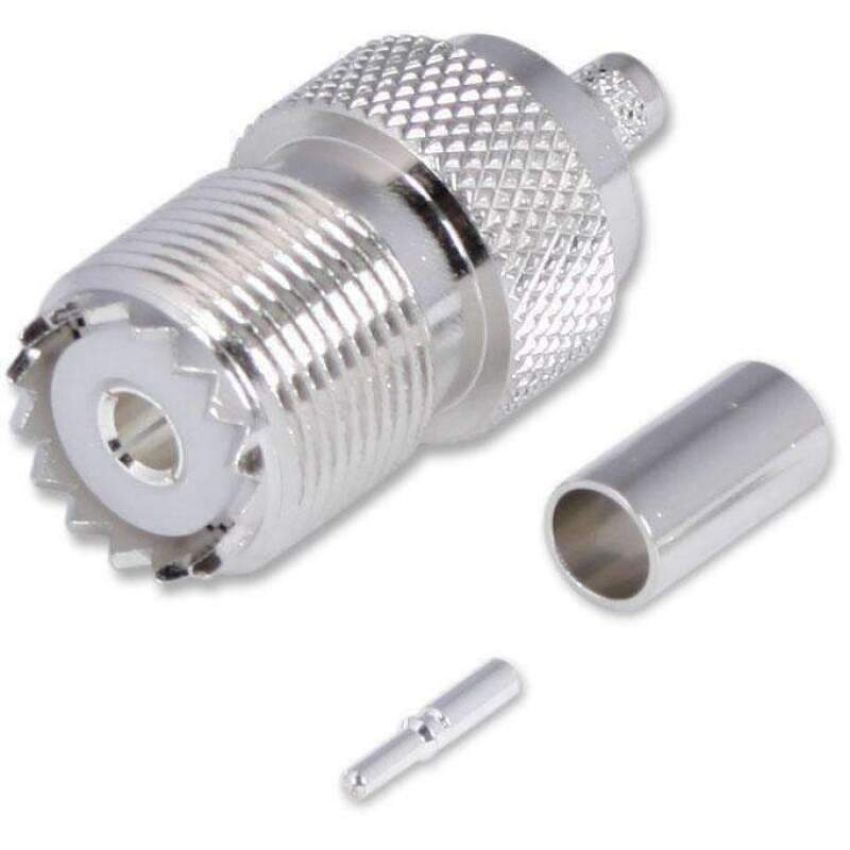 Rugged Radios UHF-CONN-F Crimp On Female UHF Antenna Connector