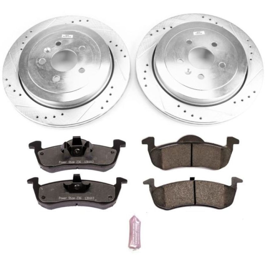 PowerStop K6819-36 Z36 Truck and SUV Carbon-Fiber Ceramic Brake Pad and Drilled & Slotted Rotor Kit