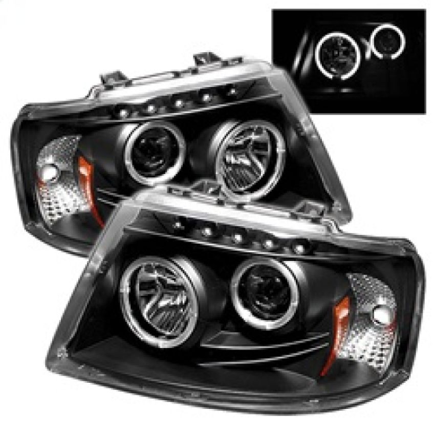 SPYDER 5010117 Projector Headlights - LED Halo - Black