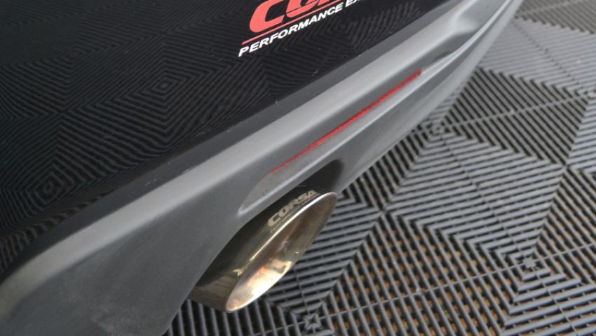 Corsa Performance 14785 2.75in. Axle-Back Dual Rear Exit with Single 4.5in. Polished Pro-Series Tips