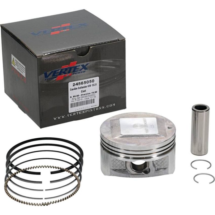 Vertex Pistons 24565050 Vertex Piston 04-05 Can-Am Outlander 330 2x4 330cc +0.50mm Oversized Cast Replica Piston Kit
