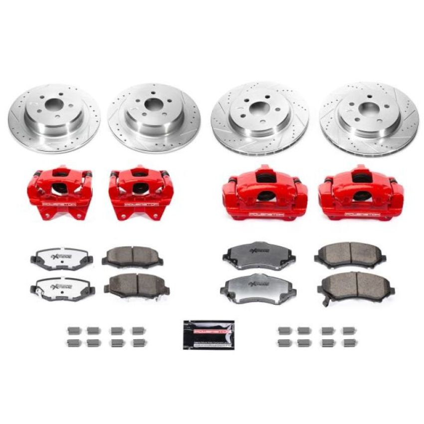 PowerStop BBK-JK-002R Power Stop 07-17 Jeep Wrangler Front & Rear Big Brake Conversion Kit