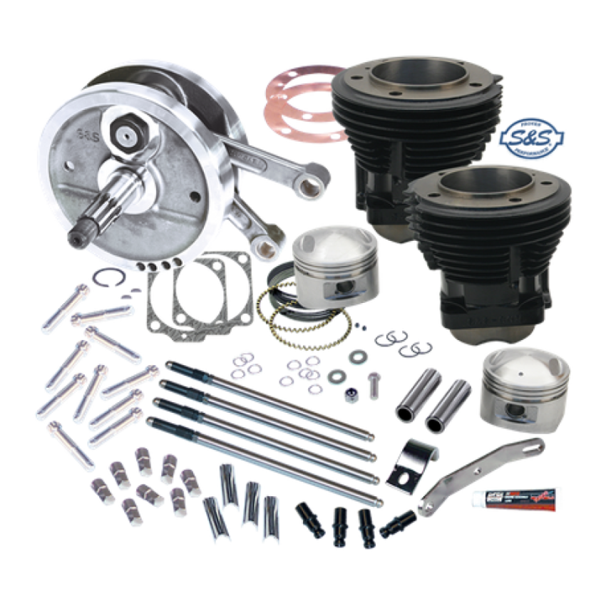 S&S Cycle 91-9140 70-84 BT 103in Sidewinder Big Bore Stroker Kit - Gloss Black