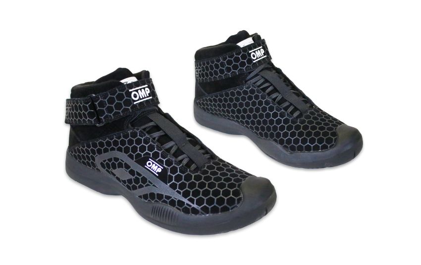 OMP RACING, INC. OMPIC0-0832-A01-071-11 OMP PIT CREW SHOES SFI BLACK SIZE 11
