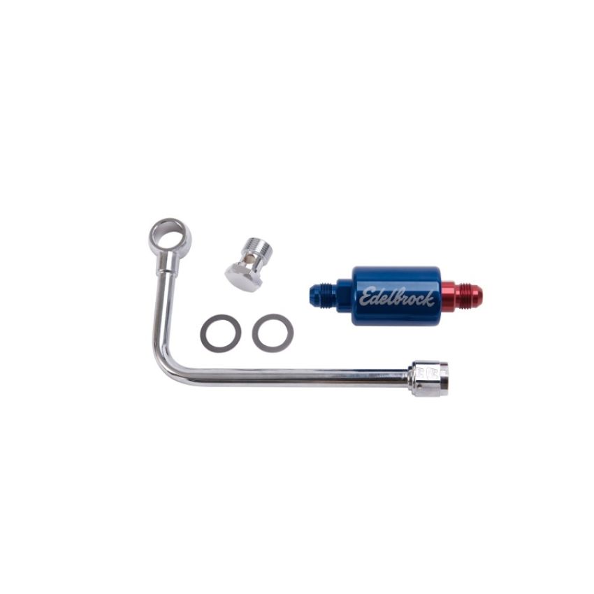 Russell 8134 Performance Chrome Steel Fuel Line & Filter Kit for Performer Series Carbs