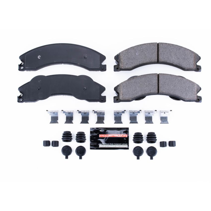 PowerStop Z23-1411 PowerStop - Z23 Daily Driver Carbon-Fiber Ceramic Brake Pads with Hardware Kit