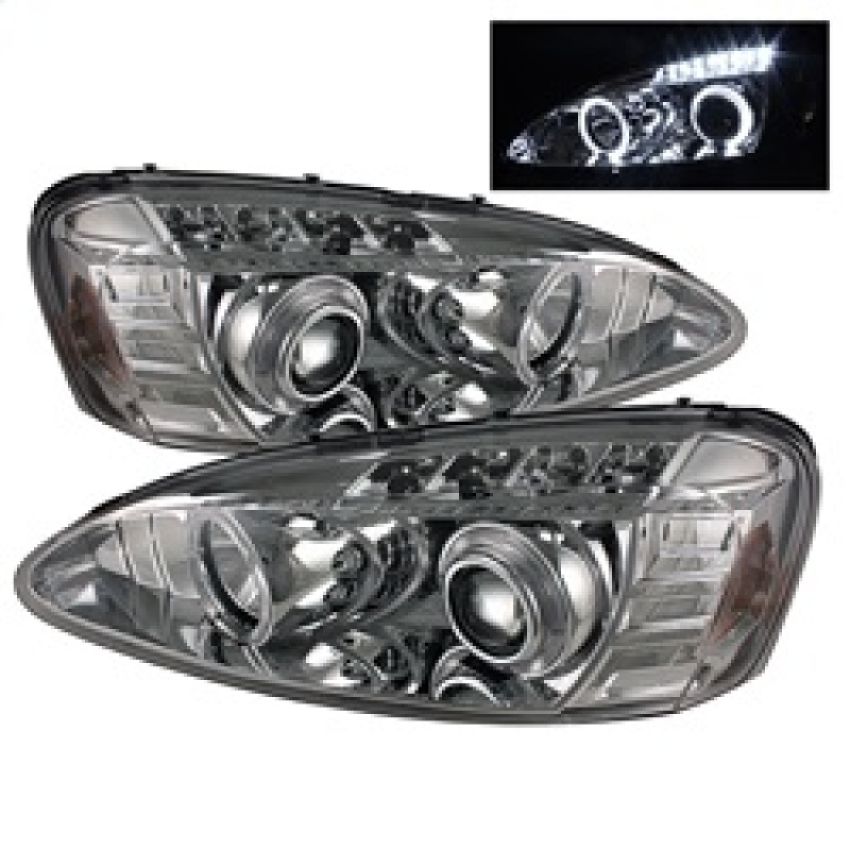 SPYDER 5011671 Projector Headlights - LED Halo - Chrome