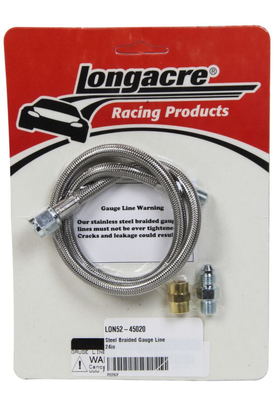 LONGACRE LON52-45020 Steel Braided Gauge Line 24in