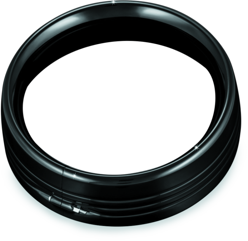 Kuryakyn 7276 7inch Headlamp Trim Ring Gloss Black