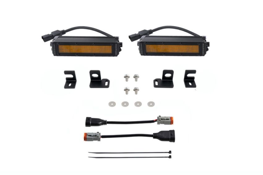 Diode Dynamics DD7932 2024+ Toyota Tacoma SS6 LED Fog Light Kit - Amber Wide