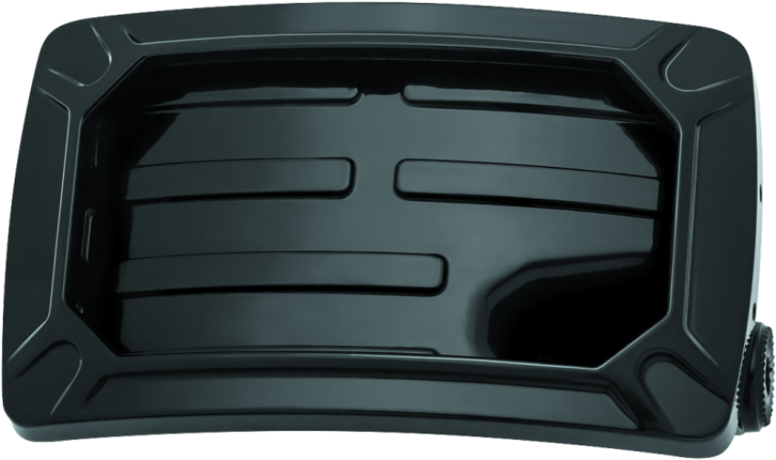Kuryakyn 3193 Nova Curved Horizontal Mount Side License Plate Holder Gloss Black