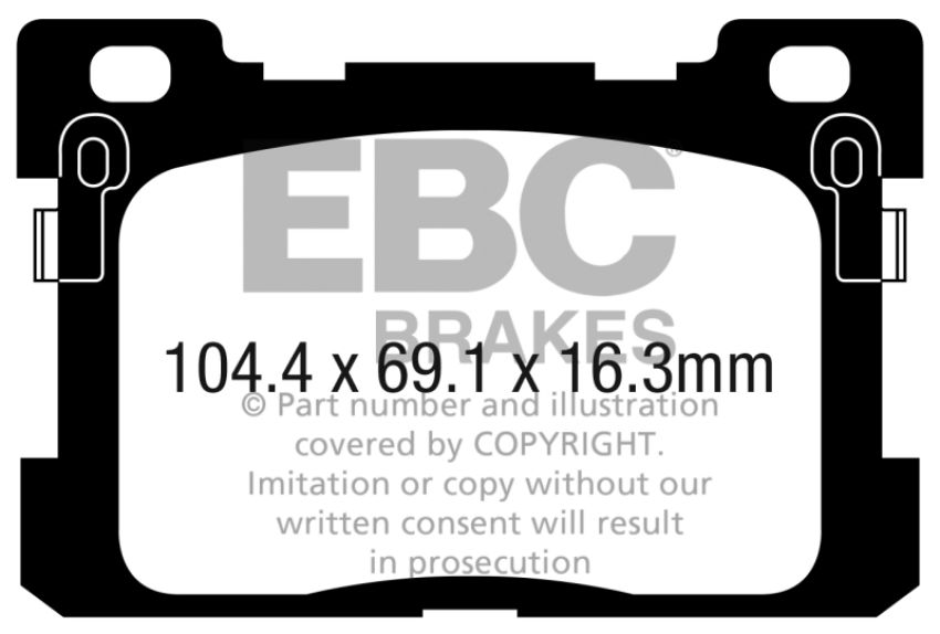 EBC Brakes DP33077C Redstuff Ceramic Low Dust Brake Pads