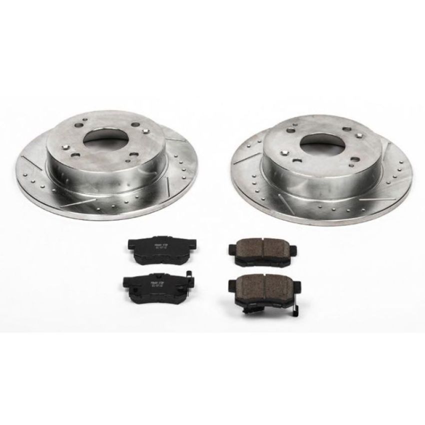 PowerStop K701 Z23 Daily Driver Carbon-Fiber Ceramic Brake Pad and Drilled & Slotted Rotor Kit